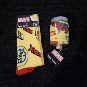 Marvel X-Men Yellow and Red Crew Socks